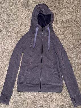 Lululemon Scuba Hoodie Size 4 Purple Heathered Full Zip